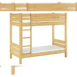 Erst-Holz Etagenbett in Überlänge 100x220 Stockbett stabil mit Matratzen Kiefer natur 60.16-10-220M