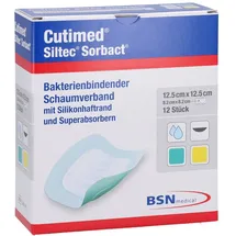 Cutimed Siltec Sorbact B PU-Verb.12.5x12.5 cm