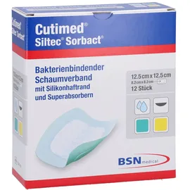 Cutimed Siltec Sorbact B PU-Verb.12.5x12.5 cm