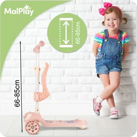 MalPlay Scooter mit Sitz Rosa