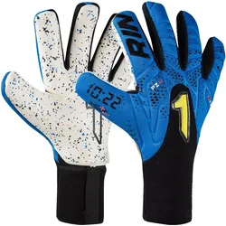 Torwarthandschuhe Erwachsene Rinat Kronos 10:22 Turf  Blau/schwarz BLAU 7