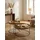 KADIMA DESIGN Couchtisch 2er Set Metall Hammerschlag abnehmbares Tablett, Gold 56x56x33 cm