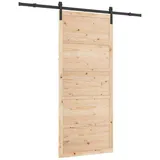 vidaXL Schiebetür rechts 90 x 208 cm braun