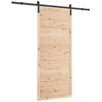 vidaXL Schiebetür rechts 90 x 208 cm braun