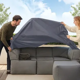 Lumaland Wetterschutzhaube für 3 Modulare Elemente 200 x 100 x 100 cm Grau