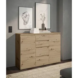 Bega Kommode BREST, 119 x 84 cm - 2 Türen 4 Schubladen, - Artisan Eiche Dekor