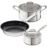 Kuhn Rikon Allround Topf-Set 3-tlg. Kochtopf + Stielkasserolle + Bratpfanne