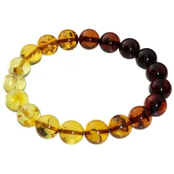 Armband OSTSEE-SCHMUCK "Ostsee-Schmuck Armband Kugel 10 mm Armband Kugel 10 mm", braun, Armbänder, Damen, 19cm, Bernstein