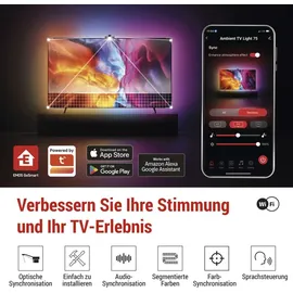 EMOS Smarte TV Hintergrundbeleuchtung 189 cm 24 W RGBIC 660 lm