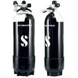 Scubapro 12l kurz PTG/Tauchflasche mit Standfuss und Ventil