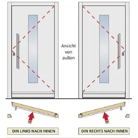 PANTO K 014 links 110 x 210 cm weiß