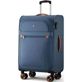 Verage Weichgepäck-Trolley Trier, Leicht Reisekoffer, Stoffkoffer, 4 Rollen, Leicht Weichschalenkoffer, Handgepäck S/M/L/Trolley-set 107 Volumen blau|rot 66 cm