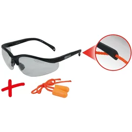 KS Tools Schutzbrille-transparent, mit Ohrstöpsel 310.0176