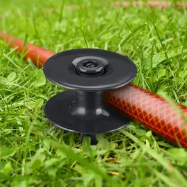 Relaxdays Schlauchführung Gartenschlauch 24x9 cm schwarz