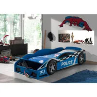 Vipack Autobett Police Car blau