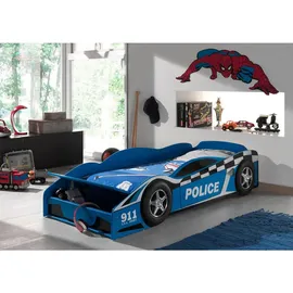 Vipack Autobett Police Car blau