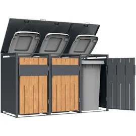 Westmann Mülltonnenbox Varius 3 198 x 116 cm grau