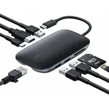 Aukey CB-C71 laptop-dockingstation - portreplikator Schwarz