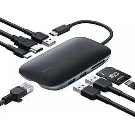 Aukey CB-C71 laptop-dockingstation - portreplikator Schwarz