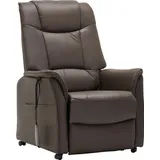 Cantus Fernsehsessel, Braun, Textil, Kombination Echtleder/Lederlook, Color-Finish-Leder, 77x109-85x87-158 cm, CE EN 14786, Relaxfunktion, Sitzheizung, Aufstehhilfe, Wohnzimmer, Sessel, Fernsehsessel