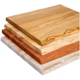 LAMO Manufaktur Esstischplatte LHB (Bürotisch, Esstischtischplatte), 40mm starke Massivholzplatte braun 40 cm x 80 cm