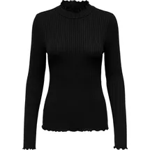 Jdy Langarmshirt JDYFransiska (1-tlg) Rüschen schwarz M (38)