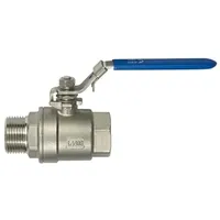 Riegler Edelstahlkugelhahn, 2-teilig, Innen-/Außengewinde, G 3/4, DN 20