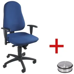Topstar Bürostuhl »Balance 50« (ohne Armlehnen) inkl. GRATIS Türstopper »Disc« blau
