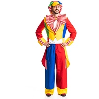 Kostümplanet Clown-Kostüm Herren Claun Kostüme Karneval Fasching Verkleidung (48-50)