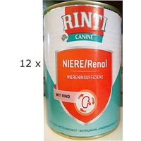 Rinti Canine 400 Gramm Diätnahrung für Hunde 12 x 400 Gramm Niere/Renal Rind