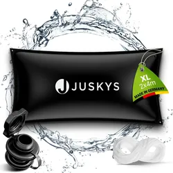 Juskys Aufblasbare Poolabdeckung 2x4 m - Winter Poolkissen, Abdeckplane zum Aufblasen, Überwintern