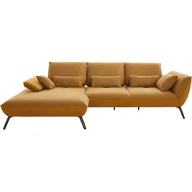 belluti Ecksofa Stoff 5-Sitzer Dunkelgrau