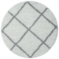 Vimoda Hochflor Teppich Wohnzimmer Schlafzimmer Küche Shaggy Skandinavisch Rautenmuster,