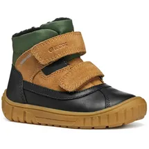GEOX Baby-Jungen B OMAR Boy WPF Ankle Boot, Black/DK BEIGE, 24 EU