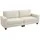 Homcom 3-Sitzer Sofa, Couch mit Armlehnen, Rückenkissen, Wohnzimmersofa mit Cordbezug, Federkern, Polstersofa für Wohnzimmer, Schlafzimmer 227 x 84 x 87 cm, Cremeweiß