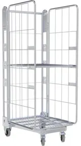 HMH nestainer® Metallcontainer 1630 ME 730 x 845 mm 3-seitig galvanisch verzinkt