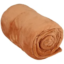 ARTI CASA Fleecedecke Kuscheldecke 150 x 200 cm Orange