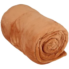ARTI CASA Fleecedecke Kuscheldecke 150 x 200 cm Orange