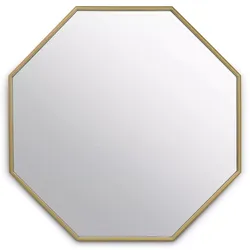 Casa Padrino Luxus Edelstahl Wandspiegel Messing 97 x 4 x H. 90 cm - Wohnzimmer Spiegel - Schlafzimmer Spiegel - Garderoben Spiegel - Luxus Möbel - Luxus Einrichtung