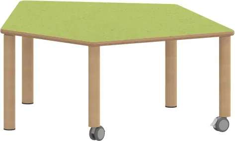Tisch ZALOTTI mit Linoleum-Belag