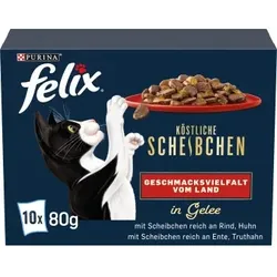 Felix  Köstliche Scheibchen 10 x 80 g Geschmacksvielfalt vom Land