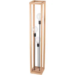 SPOT LIGHT Stehlampe "KAGO", schwarz (schwarz, eichefarben, holzfarben), H: 140cm, Lampen, Naturprodukt aus Eichenholz, Nachhaltig mit FSC-Zertifikat, Stehlampe Standleuchte