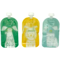 Badabulle wiederverwendbare Quetschbeutel 15x150ml Pack MEHRFARBIG