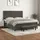 vidaXL Boxspringbett mit Matratze Dunkelgrau 180x200 cm Samt - Grau