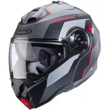 Caberg Duke Evo Move Klapphelm - Matt Grau/Schwarz/Rot - L