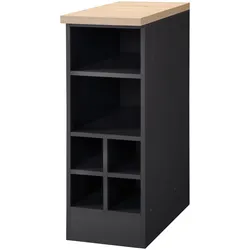 Unterschrank HELD MÖBEL "Stockholm", grau (grau, grafit), B:30cm H:85cm T:60cm, Holzwerkstoff, Schränke, hochwertige MDF-Fronten