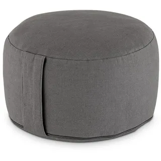 Amagohome Yogakissen Yogakissen Meditationskissen Augenkissen Sitzkissen rund ø31xH20cm Bez grau