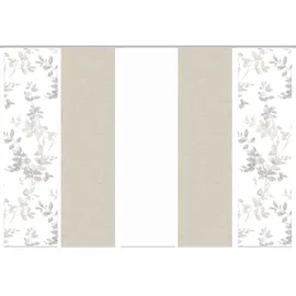 HOME WOHNIDEEN Schiebegardine HOME WOHNIDEEN "5er SET" Gr. 1, beige (sand), B:60cm H:245cm, Polyester, Gardinen, Schiebevorhang Digidruck 5er Set AYLA