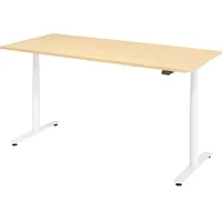 Bümö Schreibtisch, Ahorn, Weiß, Nachbildung,Ahorn, Rechteckig, 80x72x180 cm, FSC