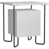 Livetastic Nachttisch Weiß, 40x45x40 cm Wohnzimmer, Wohnzimmertische, Beistelltische